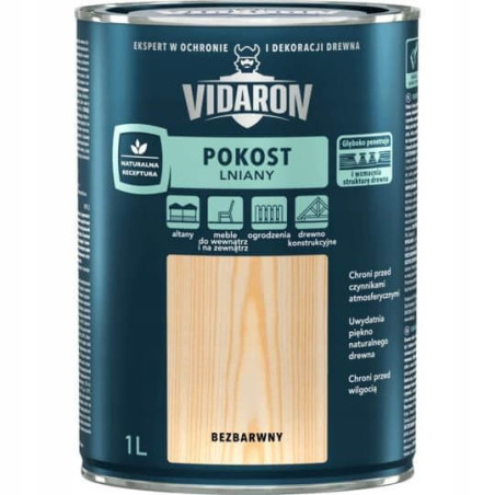 Pokost Lniany Bezbarwny 1L Vidaron