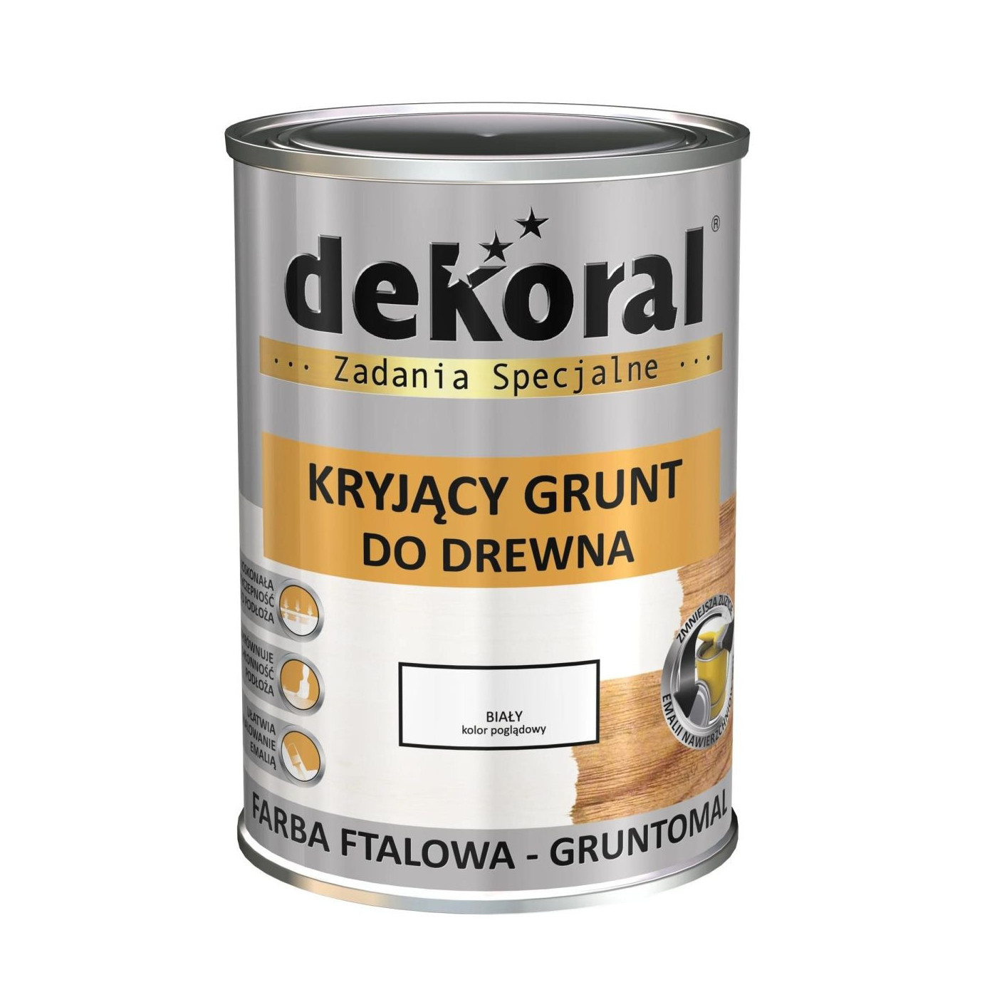 Ftalowy Grunt Gruntomal Biały 0,9L Dekoral Ftalowy Grunt Gruntomal Biały 0,9L Dekoral