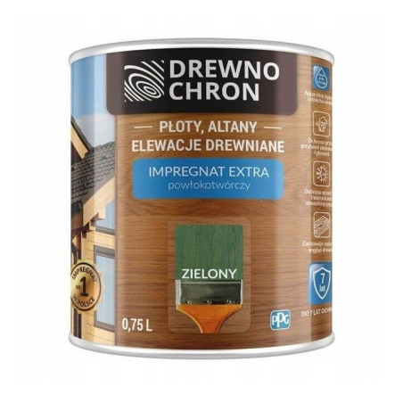 Impregnat Extra Powłokotwórczy Zielony 0,75L Drewnochron