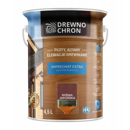 Impregnat Extra Powłokotwórczy Wiśnia Japońska 4,5L Drewnochron