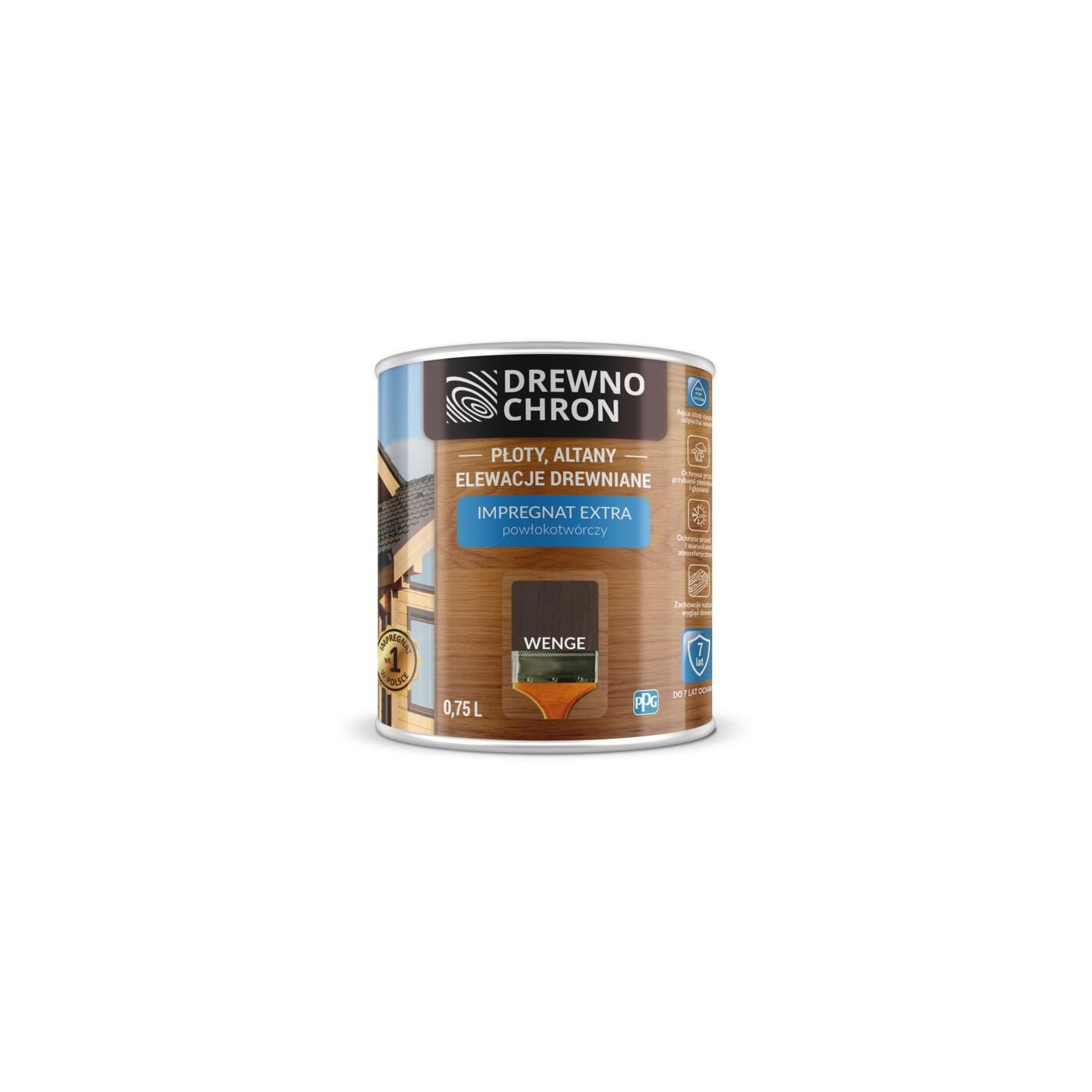 Impregnat Extra Powłokotwórczy Wenge 0,75L Drewnochron Impregnat Extra Powłokotwórczy Wenge 0,75L Drewnochron