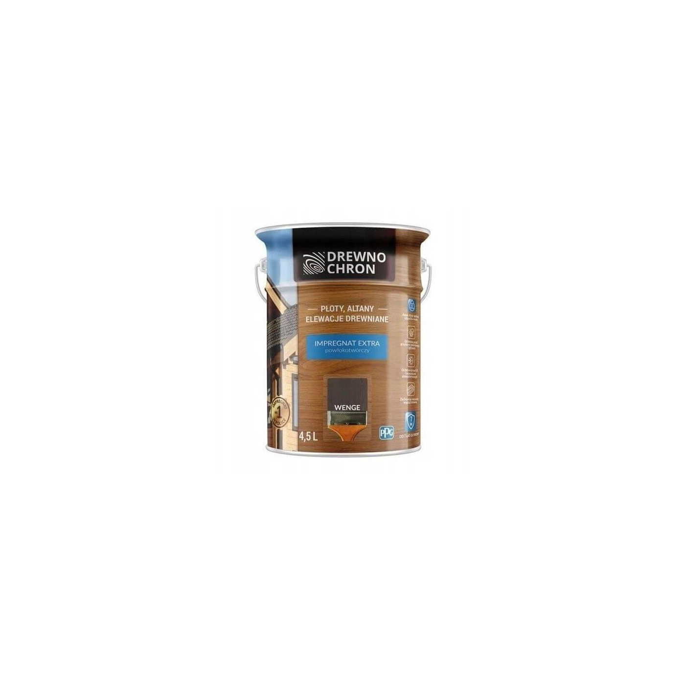 Impregnat Extra Powłokotwórczy Wenge 4,5L Drewnochron Impregnat Extra Powłokotwórczy Wenge 4,5L Drewnochron