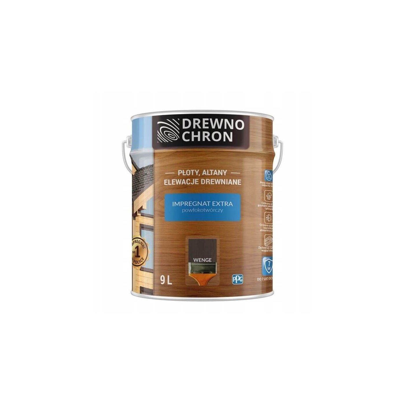 Impregnat Extra Powłokotwórczy Wenge 9L Drewnochron Impregnat Extra Powłokotwórczy Wenge 9L Drewnochron