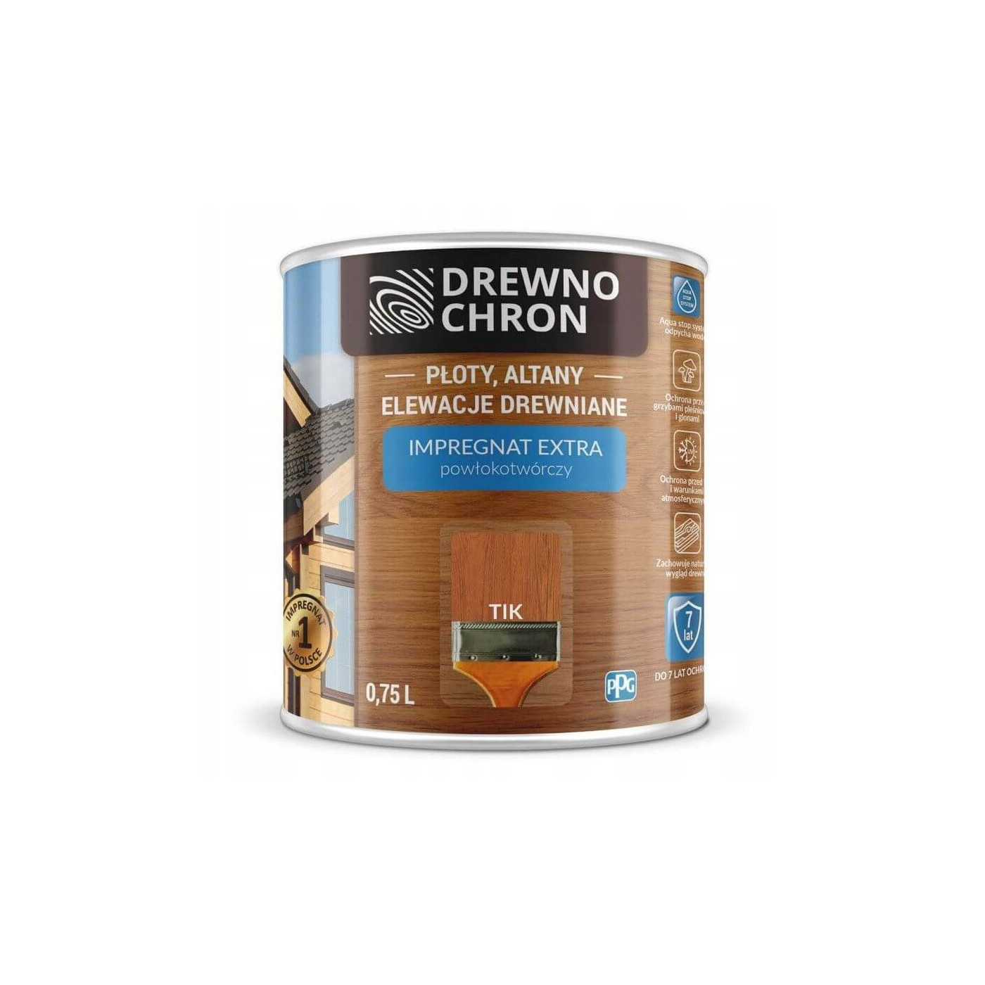 Impregnat Extra Powłokotwórczy Tik 0,75L Drewnochron Impregnat Extra Powłokotwórczy Tik 0,75L Drewnochron