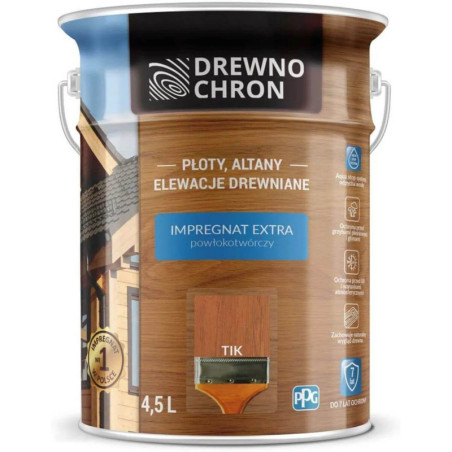 Impregnat Extra Powłokotwórczy Tik 4,5L Drewnochron