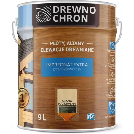 Impregnat Extra Powłokotwórczy Sosna Naturalna 9L Drewnochron