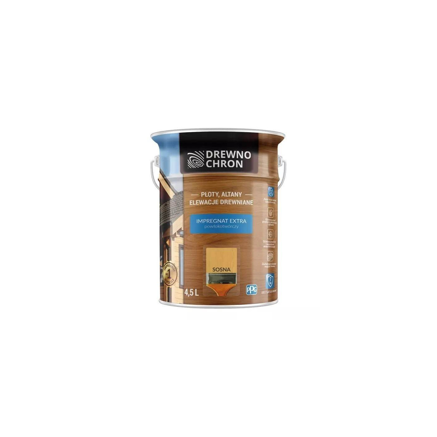 Impregnat Extra Powłokotwórczy Sosna 4,5L Drewnochron Impregnat Extra Powłokotwórczy Sosna 4,5L Drewnochron