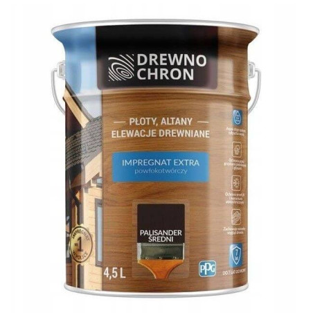 Impregnat Extra Powłokotwórczy Palisander Średni 4,5L Drewnochron