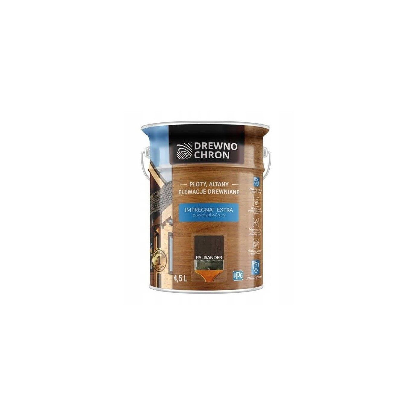 Impregnat Extra Powłokotwórczy Palisander 4,5L Drewnochron Impregnat Extra Powłokotwórczy Palisander 4,5L Drewnochron