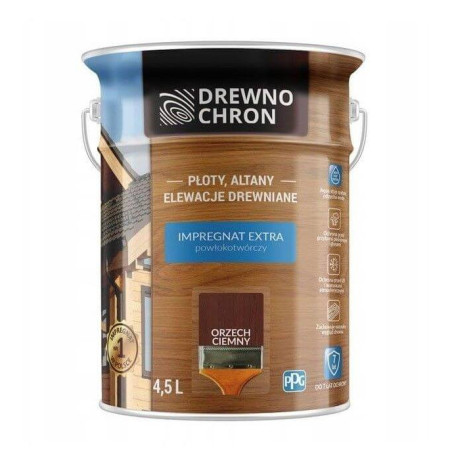 Impregnat Extra Powłokotwórczy Orzech Ciemny 4,5L Drewnochron