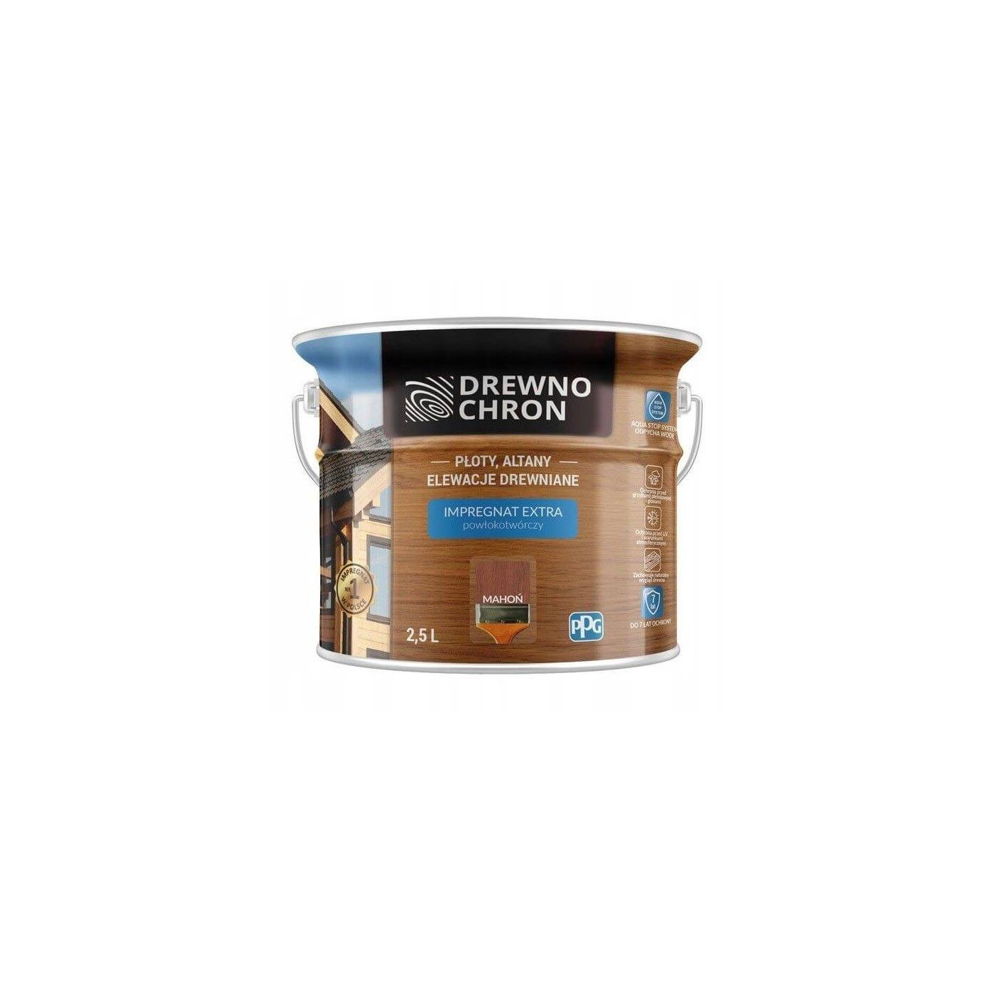 Impregnat Extra Powłokotwórczy Mahoń 2,5L Drewnochron Impregnat Extra Powłokotwórczy Mahoń 2,5L Drewnochron