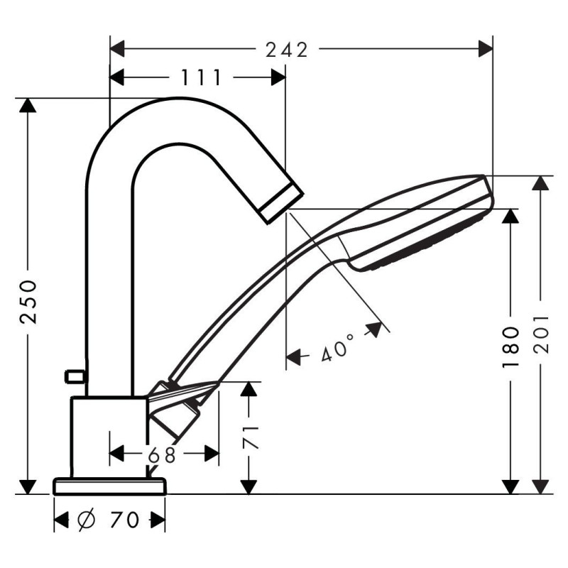 3-Otworowa Jednouchwytowa Bateria Na Brzeg Wanny Logis Chrom 71310000 Hansgrohe 3-Otworowa Jednouchwytowa Bateria Na Brzeg Wanny Logis Chrom 71310000 Hansgrohe