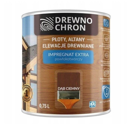 Impregnat Extra Powłokotwórczy Dąb Ciemny 0,75L Drewnochron