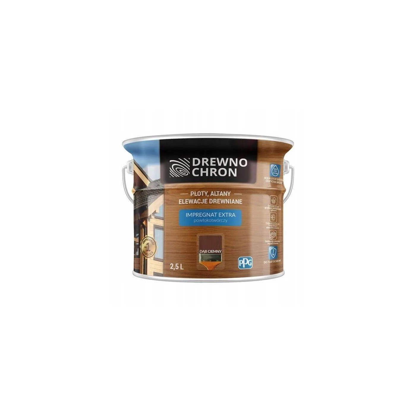 Impregnat Extra Powłokotwórczy Dąb Ciemny 2,5L Drewnochron Impregnat Extra Powłokotwórczy Dąb Ciemny 2,5L Drewnochron