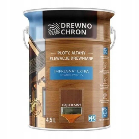 Impregnat Extra Powłokotwórczy Dąb Ciemny 4,5L Drewnochron