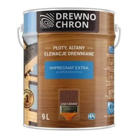 Impregnat Extra Powłokotwórczy Dąb Ciemny 9L Drewnochron