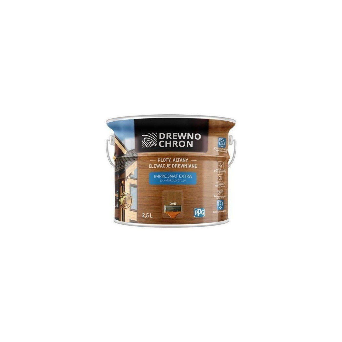 Impregnat Extra Powłokotwórczy Dąb 2,5L Drewnochron Impregnat Extra Powłokotwórczy Dąb 2,5L Drewnochron