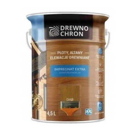 Impregnat Extra Powłokotwórczy Dąb 4,5L Drewnochron