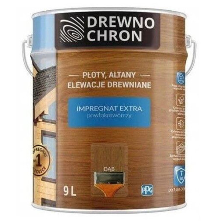 Impregnat Extra Powłokotwórczy Dąb 9L Drewnochron