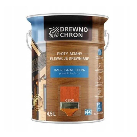 Impregnat Extra Powłokotwórczy Cedr 4,5L Drewnochron