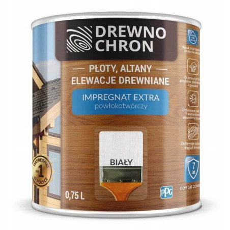 Impregnat Extra Powłokotwórczy Biały 0,75L Drewnochron