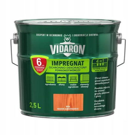 Impregnat Ochronno-Dekoracyjny Powłokotwórczy V06 Mahoń Amerykański 2,5L Vidaron