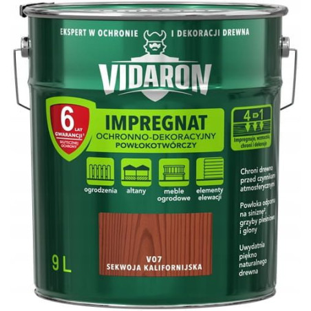 Impregnat Ochronno-Dekoracyjny Powłokotwórczy V07 Sekwoja Kalifornijska 9L Vidaron