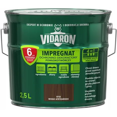 Impregnat Ochronno-Dekoracyjny Powłokotwórczy V10 Wenge Afrykańskie 2,5L Vidaron