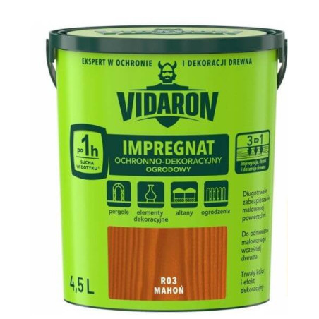Impregnat Ochronno Dekoracyjny Ogrodowy Mahoń R03 4.5 L Vidaron
