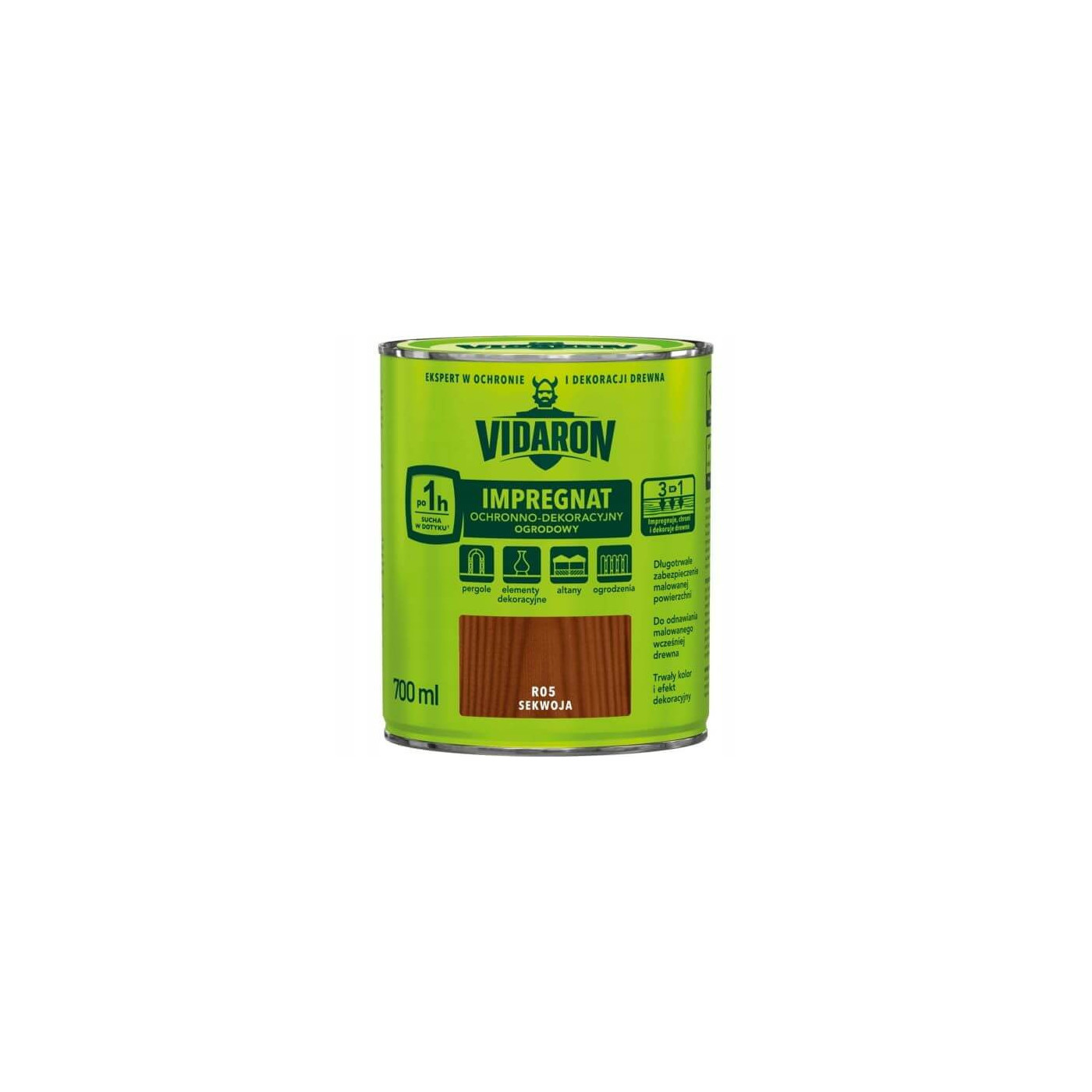 Impregnat Ochronno Dekoracyjny Ogrodowy Sekwoja R05 700 ml Vidaron Impregnat Ochronno Dekoracyjny Ogrodowy Sekwoja R05 700 ml Vidaron