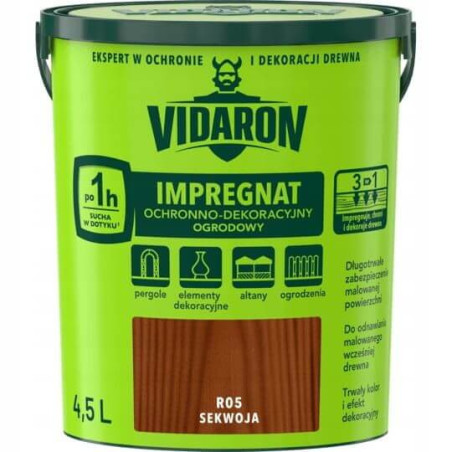 Impregnat Ochronno Dekoracyjny Ogrodowy Sekwoja R05 4.5 L Vidaron
