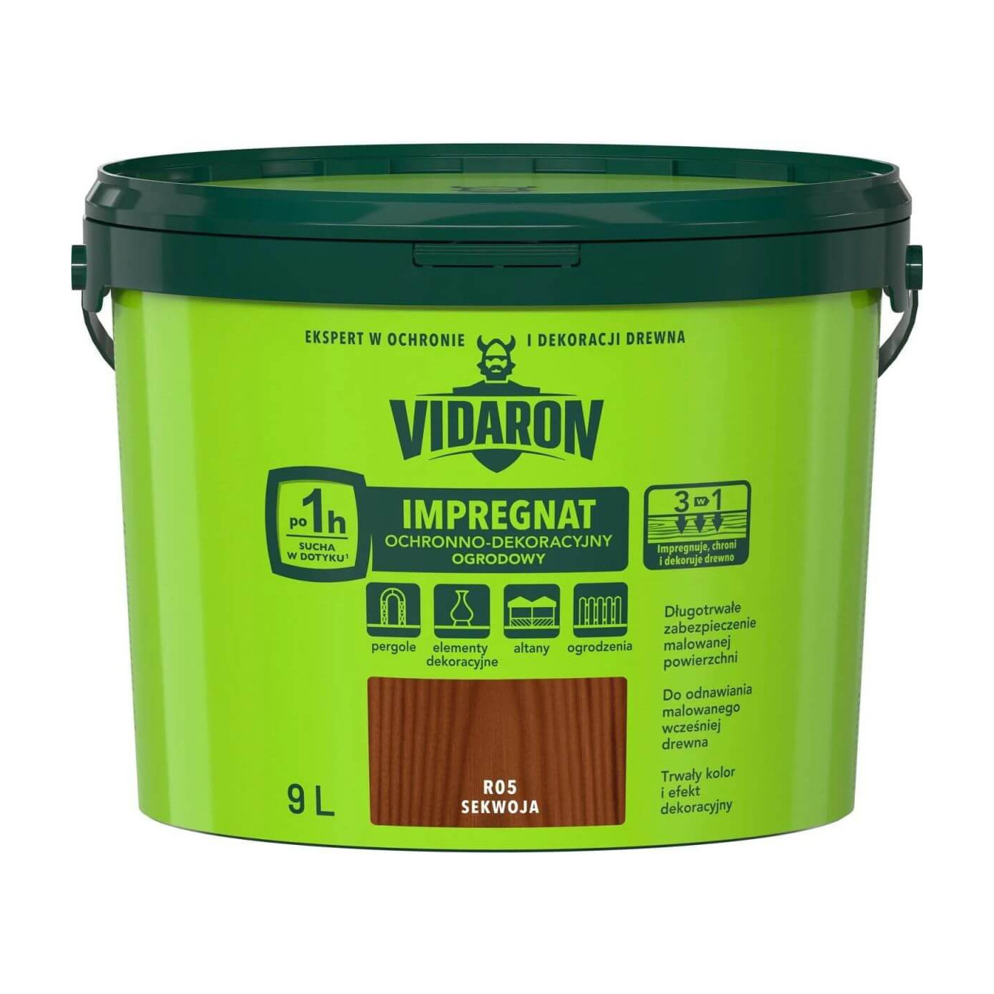 Impregnat Ochronno Dekoracyjny Ogrodowy Sekwoja R05 9 L Vidaron Impregnat Ochronno Dekoracyjny Ogrodowy Sekwoja R05 9 L Vidaron