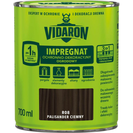 Impregnat Ochronno Dekoracyjny Ogrodowy Palisander Ciemny R08 700 ml Vidaron
