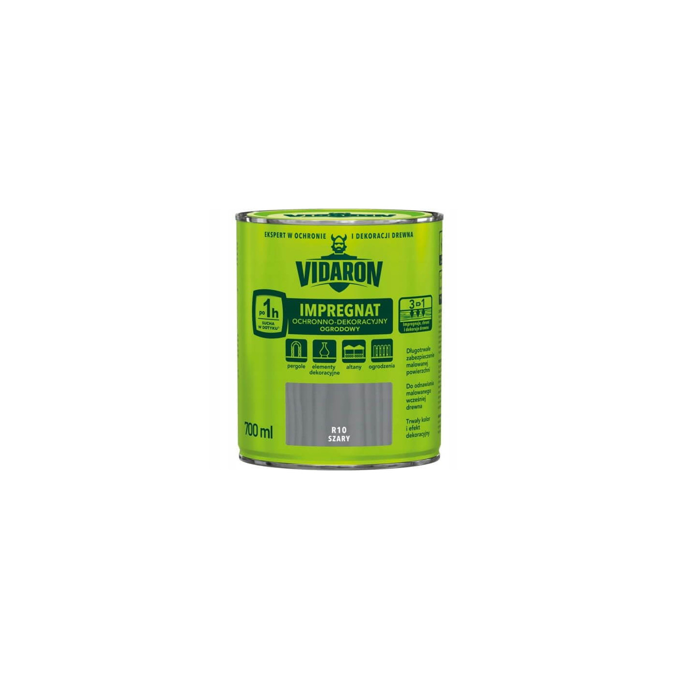 Impregnat Ochronno Dekoracyjny Ogrodowy Szary R10 700 ml Vidaron Impregnat Ochronno Dekoracyjny Ogrodowy Szary R10 700 ml Vidaron