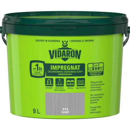 Impregnat Ochronno Dekoracyjny Ogrodowy Szary R10 9 L Vidaron