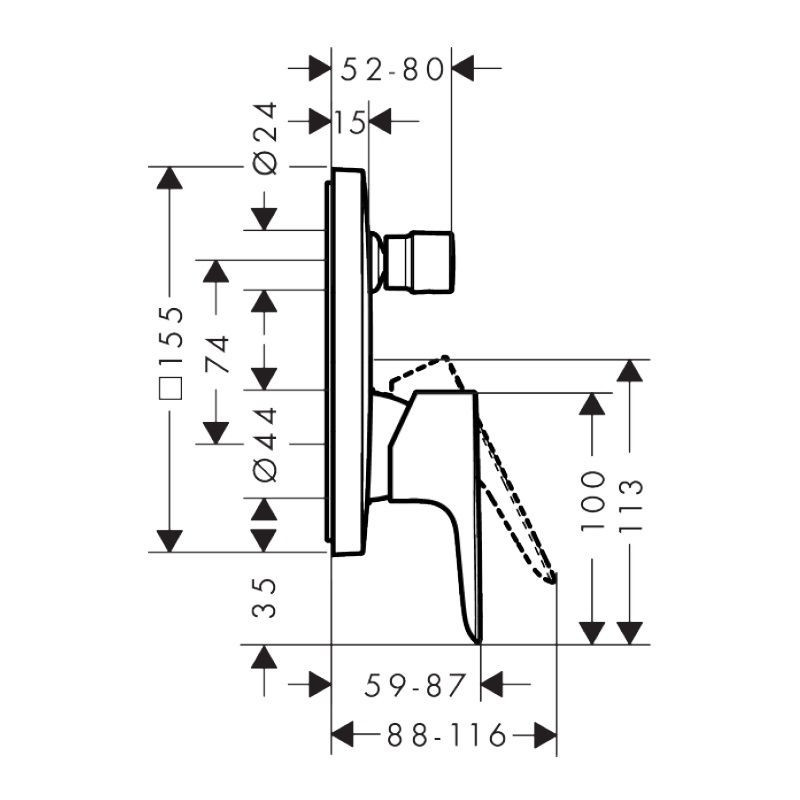 Bateria Wannowa Podtynkowa Talis E Biały Mat 71474700 Hansgrohe Bateria Wannowa Podtynkowa Talis E Biały Mat 71474700 Hansgrohe