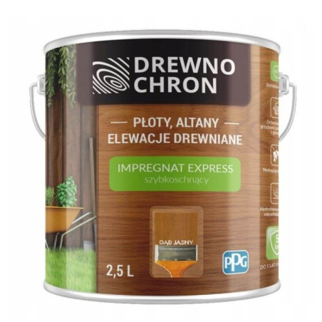 Impregnat Express Dąb Jasny 2,5L Drewnochron