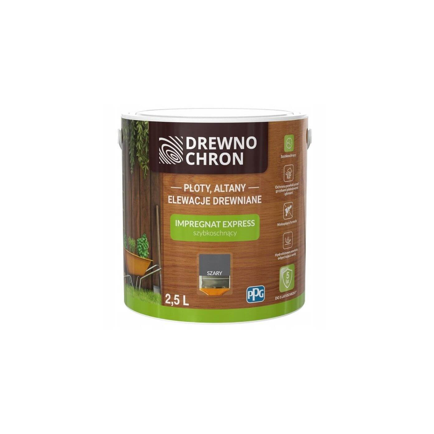 Impregnat Express Szary 2,5L Drewnochron Impregnat Express Szary 2,5L Drewnochron