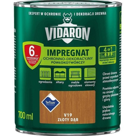 Impregnat Powłokotwórczy Vidaron 0.7L Dąb Złoty V19 Vidaron