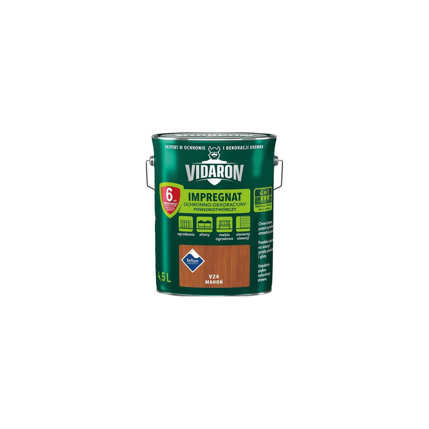 Impregnat Powłokotwórczy Vidaron 4.5L Mahoń V24 Vidaron Impregnat Powłokotwórczy Vidaron 4.5L Mahoń V24 Vidaron