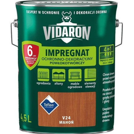 Impregnat Powłokotwórczy Vidaron 4.5L Mahoń V24 Vidaron