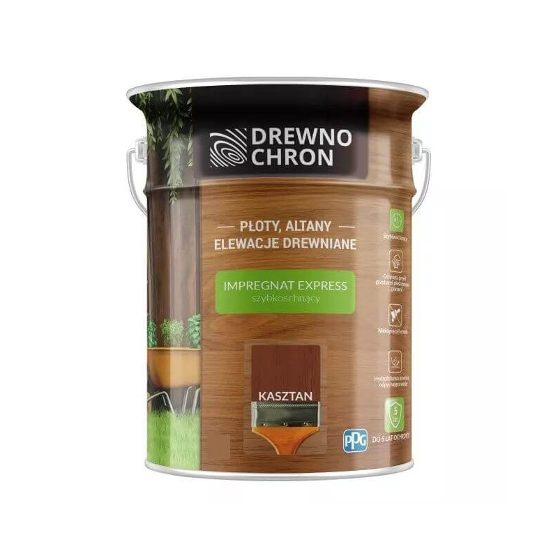 Impregnat Express Kasztan 4,5 l Drewnochron Impregnat Express Kasztan 4,5 l Drewnochron