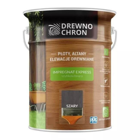 Impregnat Express Szary 4,5 l Drewnochron