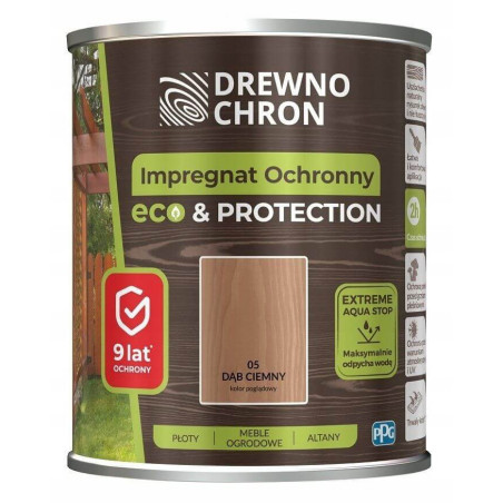 Impregnat Ochronny Eco&Protection Dąb Ciemny 4.5L Drewnochron