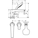 3-Otworowa Bateria Na Brzeg Wanny Talis E Chrom 71731000 Hansgrohe 3-Otworowa Bateria Na Brzeg Wanny Talis E Chrom 71731000 Hansgrohe