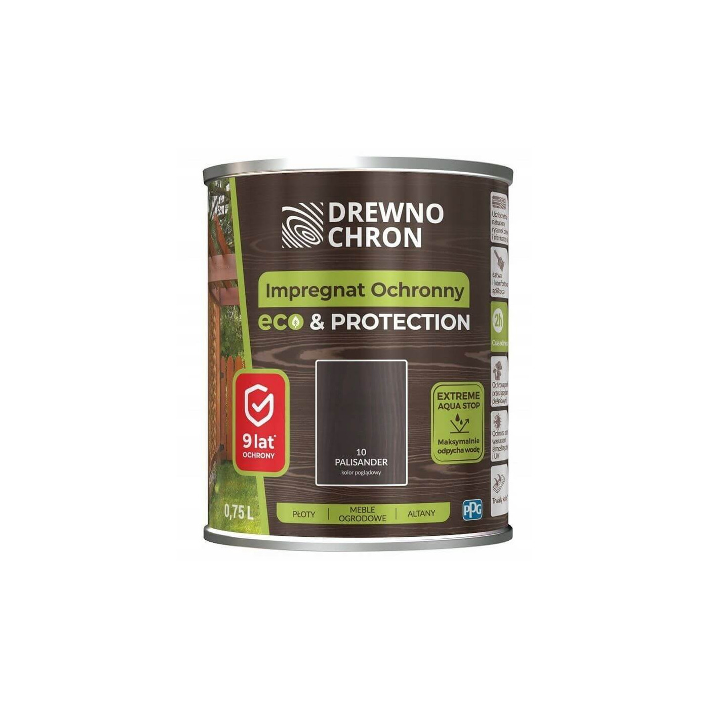 Impregnat Ochronny Eco&Protection Palisander 0.75L Drewnochron Impregnat Ochronny Eco&Protection Palisander 0.75L Drewnochron