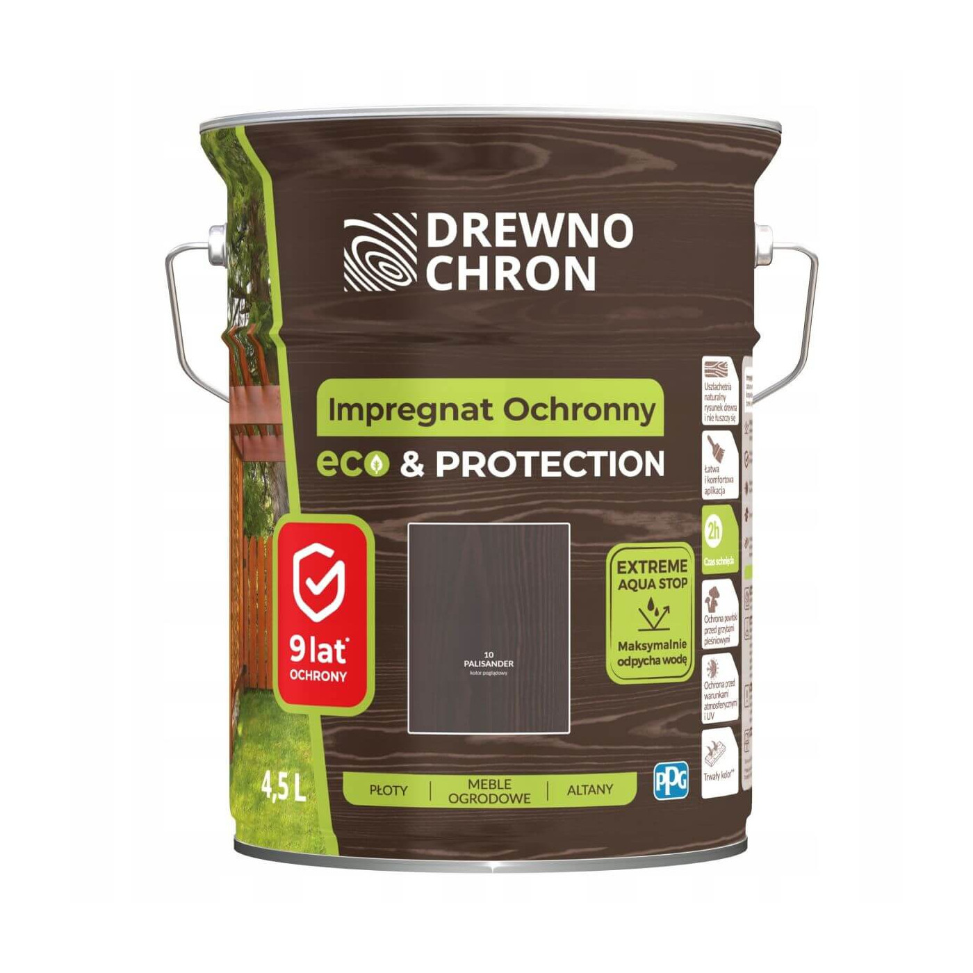 Impregnat Ochronny Eco&Protection Palisander 4.5L Drewnochron Impregnat Ochronny Eco&Protection Palisander 4.5L Drewnochron