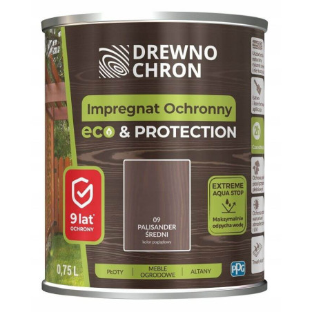 Impregnat Ochronny Eco&Protection Palisander Średni 0.75L Drewnochron