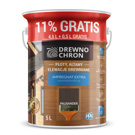 Impregnat Powłokotwórczy Palisander 4,5L+11% Drewnochron