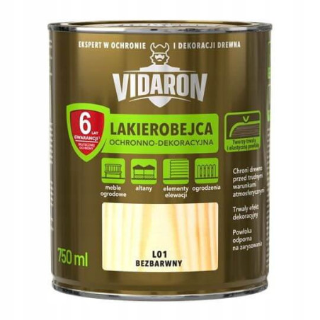 Lakierobejca Ochronno-Dekoracyjna Bezbarwna 0,75L Vidaron